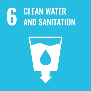 UN SDG goal of Clean Water and Sanitation graphic