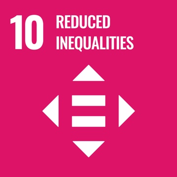 UN SDG goal of Reduced Inequalities graphic